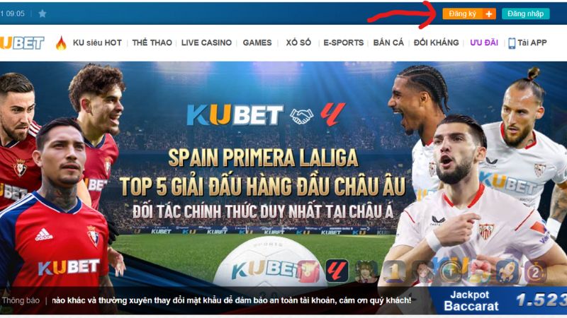 giao diện trang chủ chính thức đăng ký tài khoản kubet